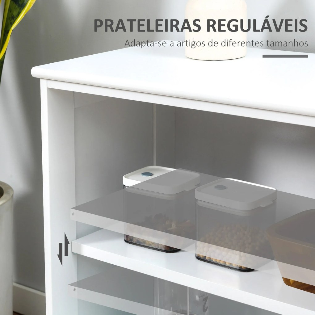 Aparador de Cozinha Moderno Aparador Empilhável Móvel Auxiliar de Cozi