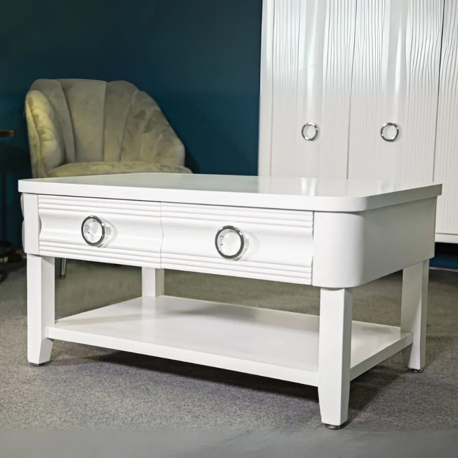MESA DE CENTRO SHINE 90X60X47 CM BRANCA