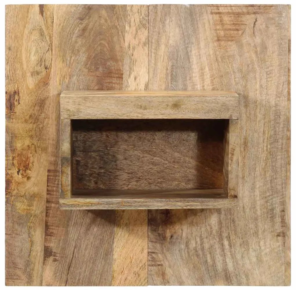 Mesa de cabeceira 50x27x50 cm madeira maciça manga áspera