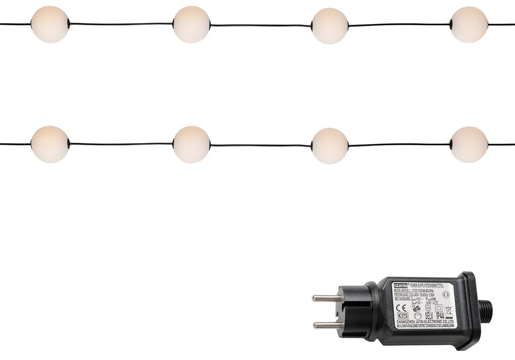 Luzes de corda exteriores modernas 8M com 14 lâmpadas LED - Malai Moderno