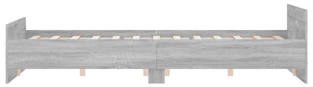 Estrutura de Cama Moona - 160x200 cm - Cinzento - Design Moderno
