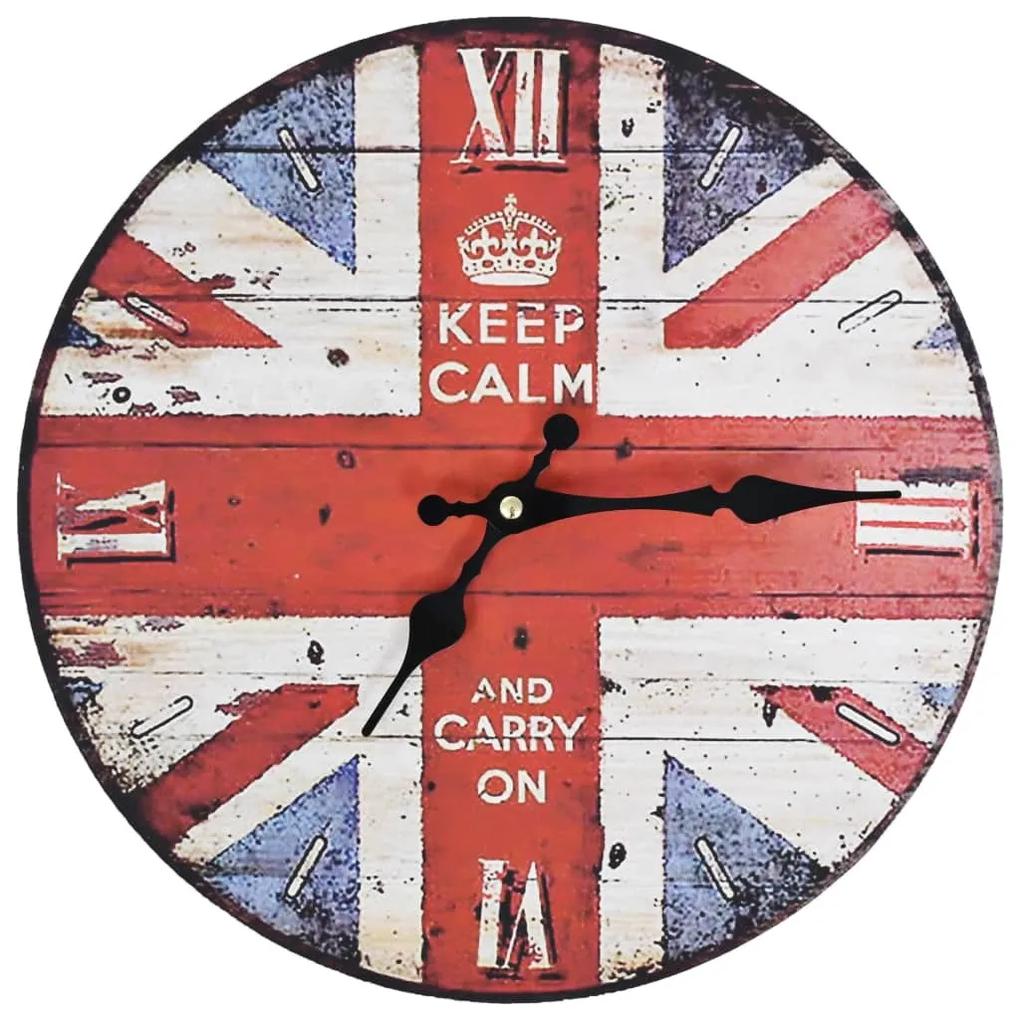 Relógio de parede vintage UK 30 cm