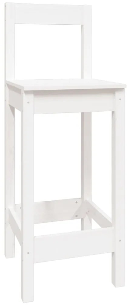 5 pcs conjunto de bar pinho maciço branco