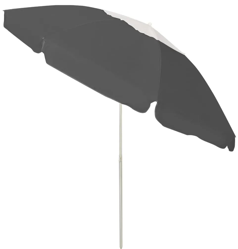 Guarda-sol de praia 240 cm antracite