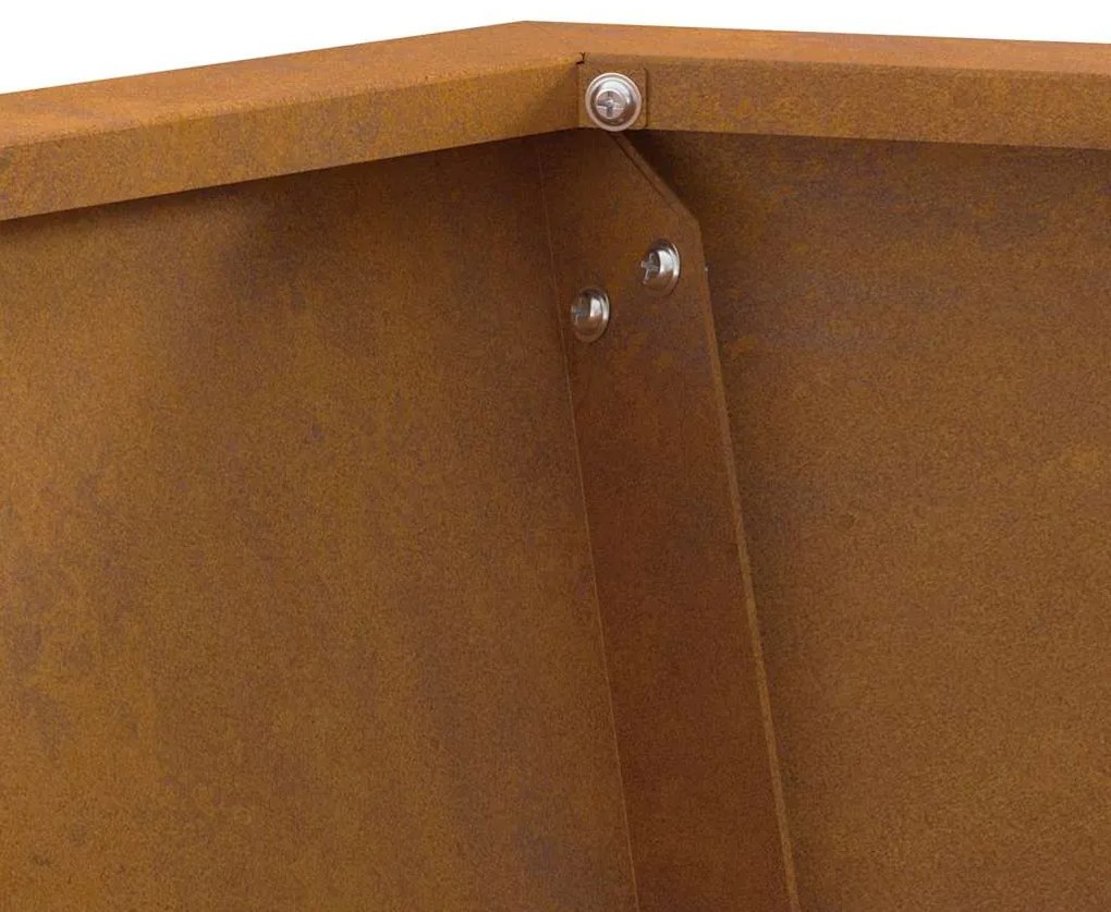 Caminha Hexagonal para Fogo 50x50x40 cm em Aço Envelhecido