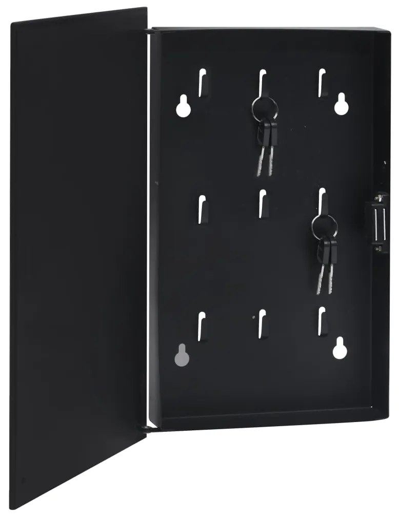 Chaveiro com quadro magnético 30x20x4 cm preto