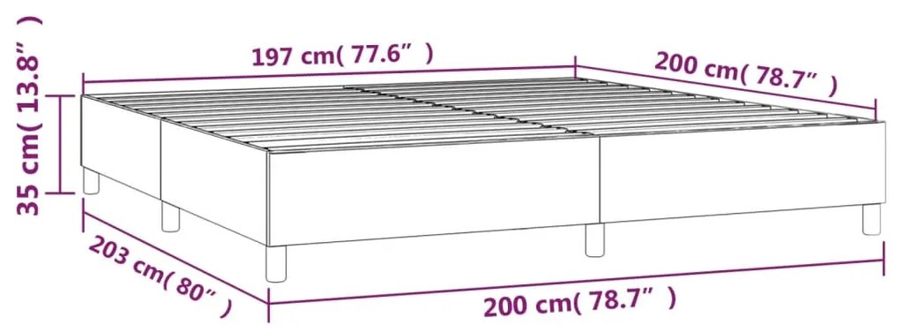 Estrutura de cama 200x200 cm couro artificial cappuccino