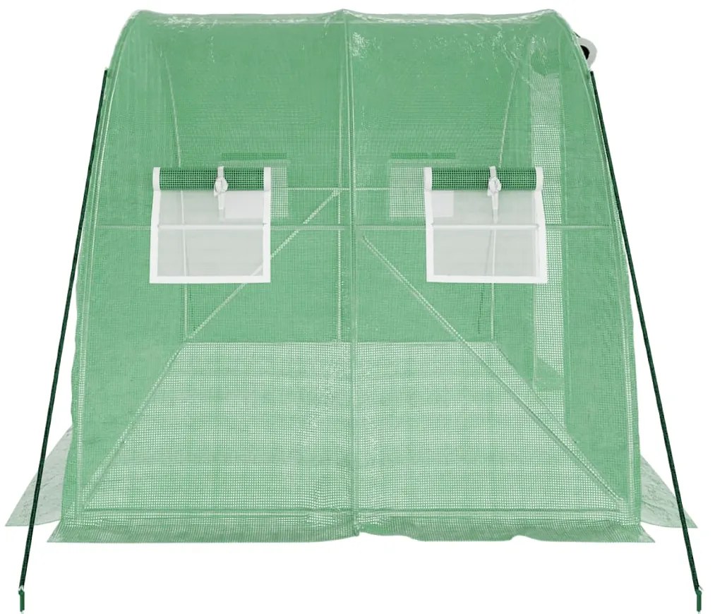 Estufa com estrutura de aço 8 m² 4x2x2 m verde