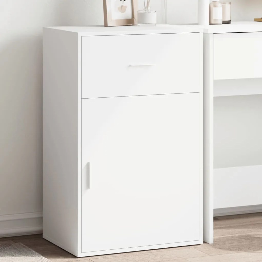vidaXL Armário de arrumação 56,5x39x90 cm derivados de madeira branco