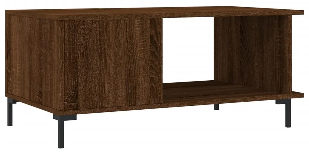 Mesa centro 90x50x40 cm derivados de madeira carvalho castanho