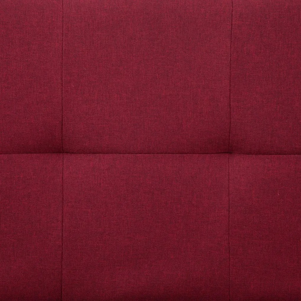 Sofá Cama Vivian - Cor Vermelho Escuro - Em Tecido, Estrutura em Madei