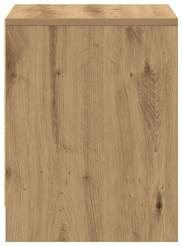 Mesa de cabeceira vidaXL Carvalhos Artesanal 45x34x44,5 cm Madeira Eng