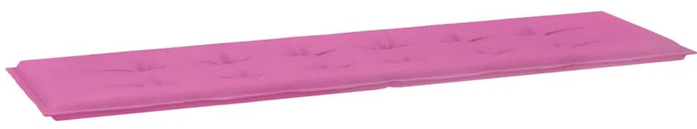 Almofada para Banco de Jardim Rosa 180x50x4 cm Tecido Oxford