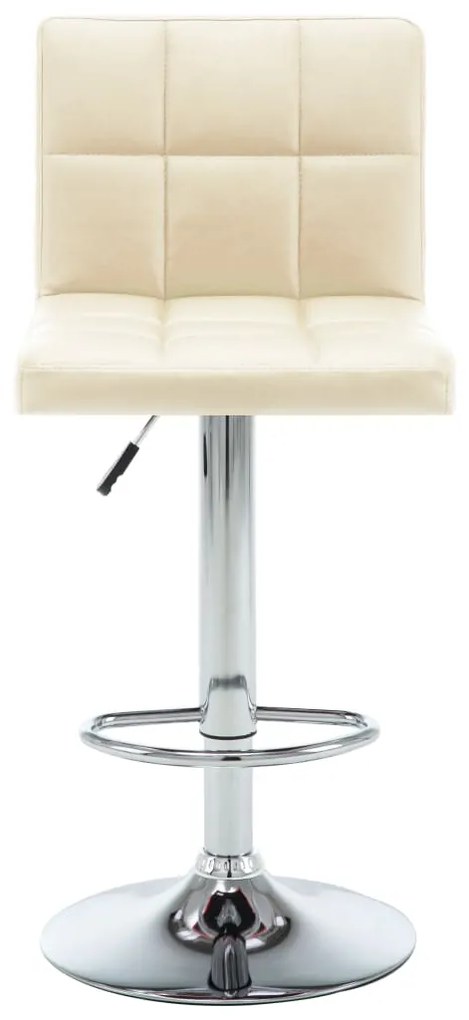 Bancos de bar 2 pcs couro artificial cor creme