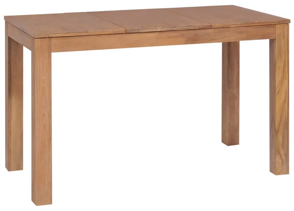 246953 vidaXL Mesa de jantar teca maciça com acabamento natural 120x60x76 cm
