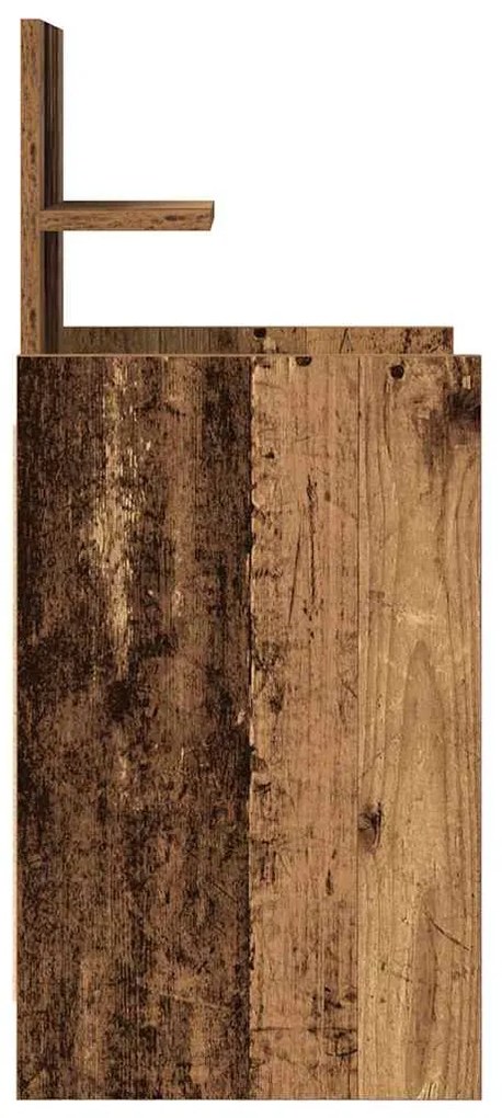 Mesas de cabeceira com 2 gavetas 2 pcs 38x34x80cm madeira velha