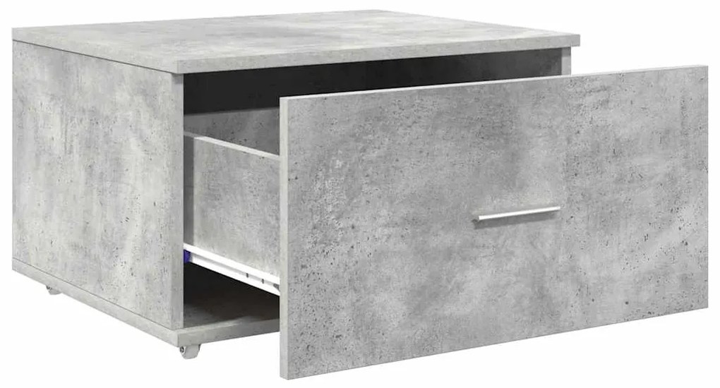 Gabinete de Gavetas Cinza Concreto Concreto Médio Portas