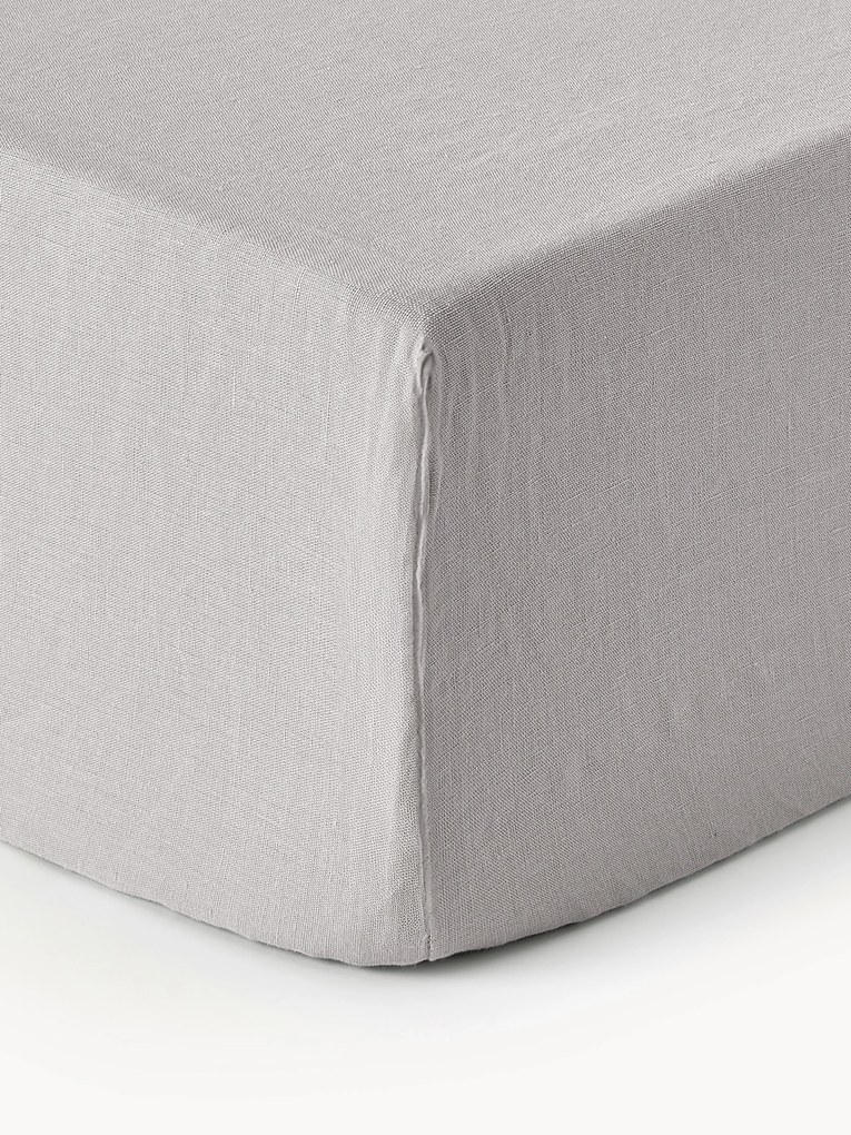 Lençol em linho lavado com elástico boxspring Airy