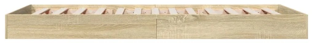 Estrutura cama s/ colchão derivados de madeira carvalho sonoma
