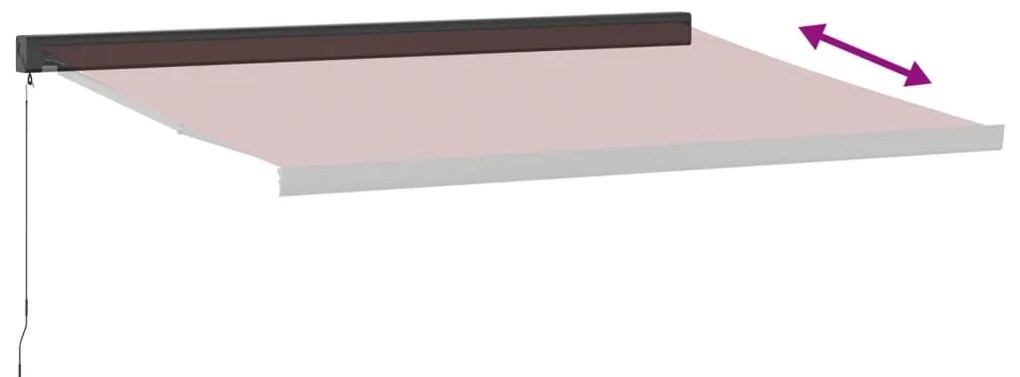 Toldo retrátil manual 400x300 cm bordô