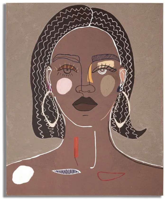 PINTURA EM TELA TRIBAL -A- 80X2,8X100 CM