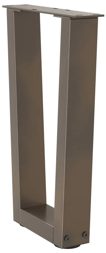 Pés para mesa de centro em formato de V, 2 peças, aço natural, 28x(42-