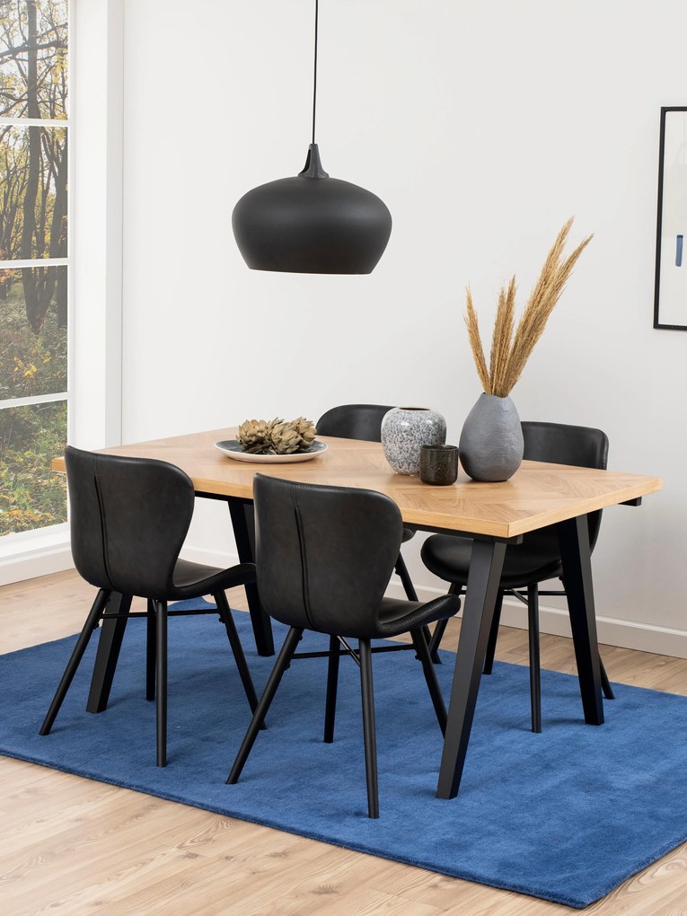 Cadeiras estofadas em couro sintético Batilda, 2 uni.