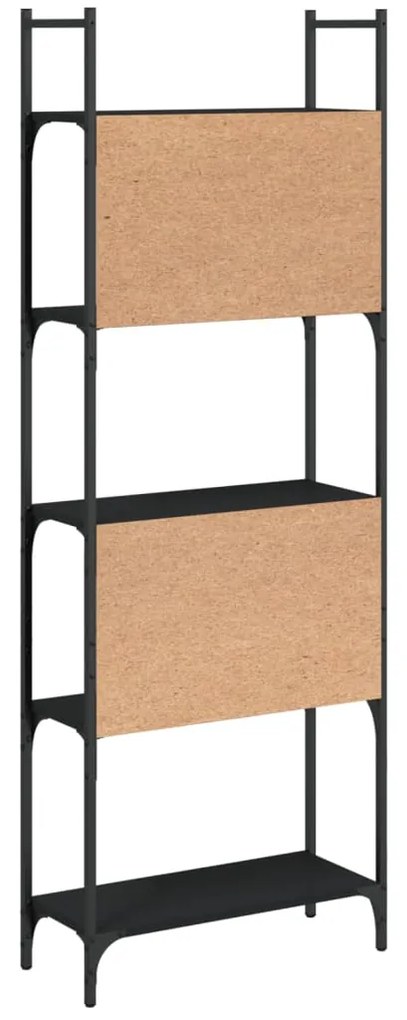 Estante 5 prateleiras 60,5x24x166,5 cm derivados madeira preto