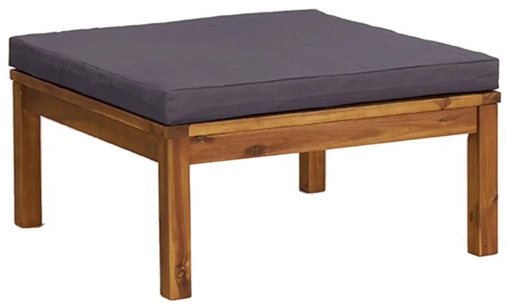 12 pcs conjunto lounge de jardim com almofadões acácia maciça