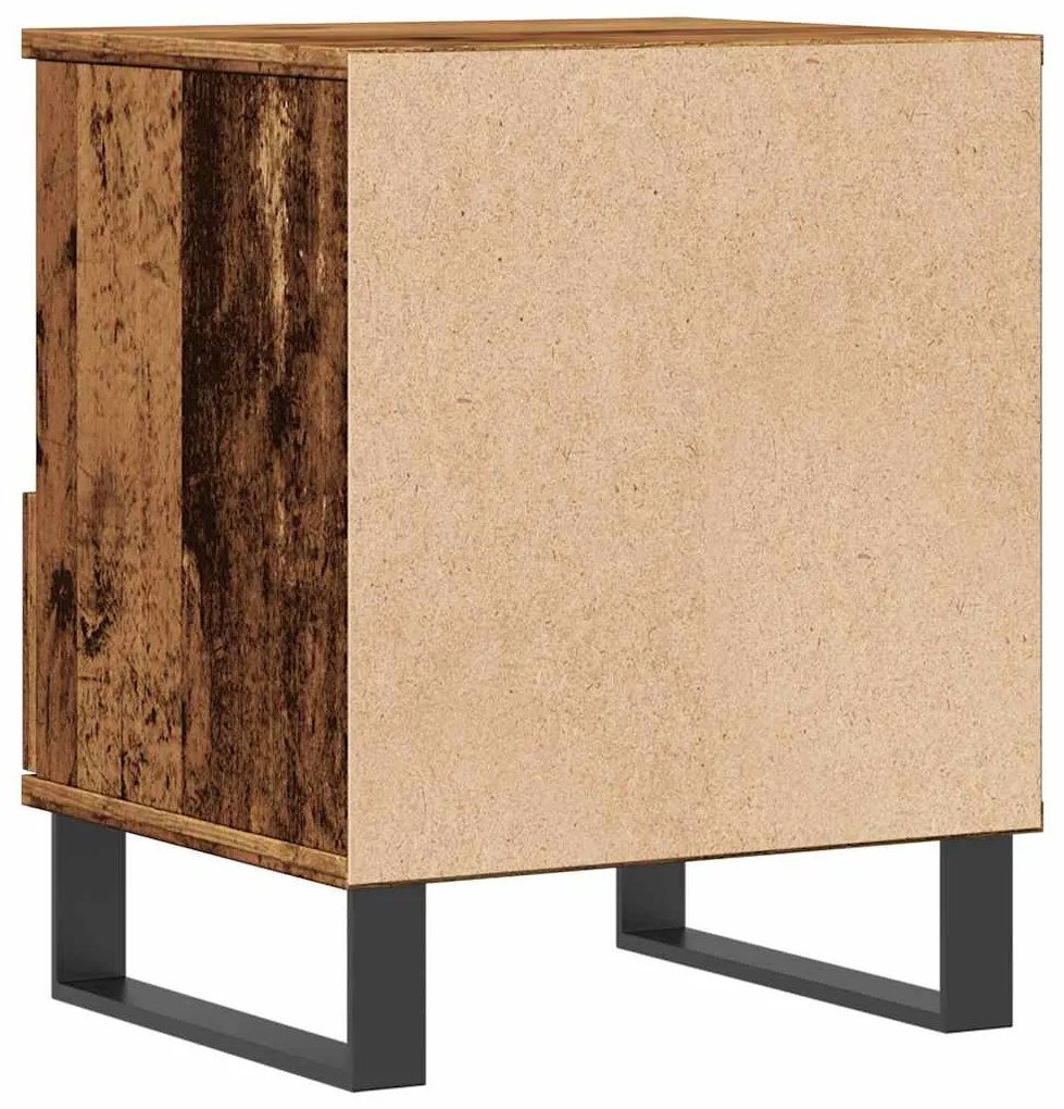 Mesas cabeceira 2pcs 40x35x50cm derivados madeira madeira velha