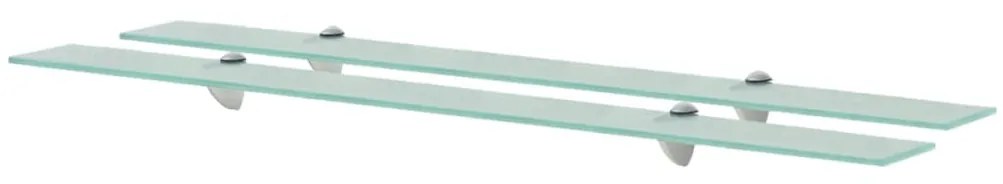 3051525 vidaXL Prateleiras flutuantes 2 pcs vidro 100x20 cm 8 mm