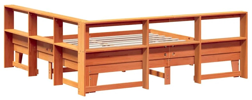 Cama com estante sem colchão 180x200 cm pinho maciço
