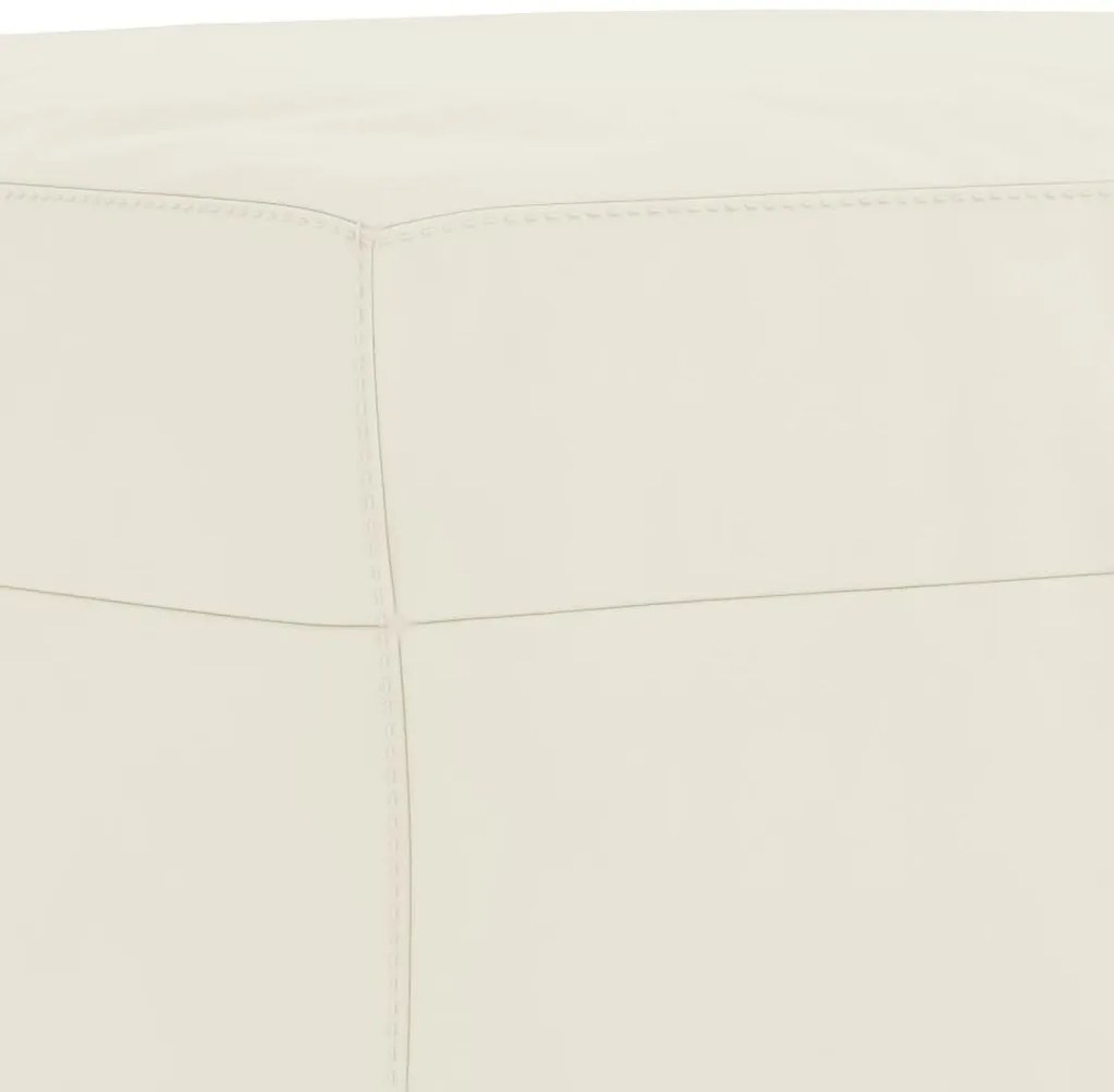 3 pcs conjunto de sofás com almofadas veludo cor creme