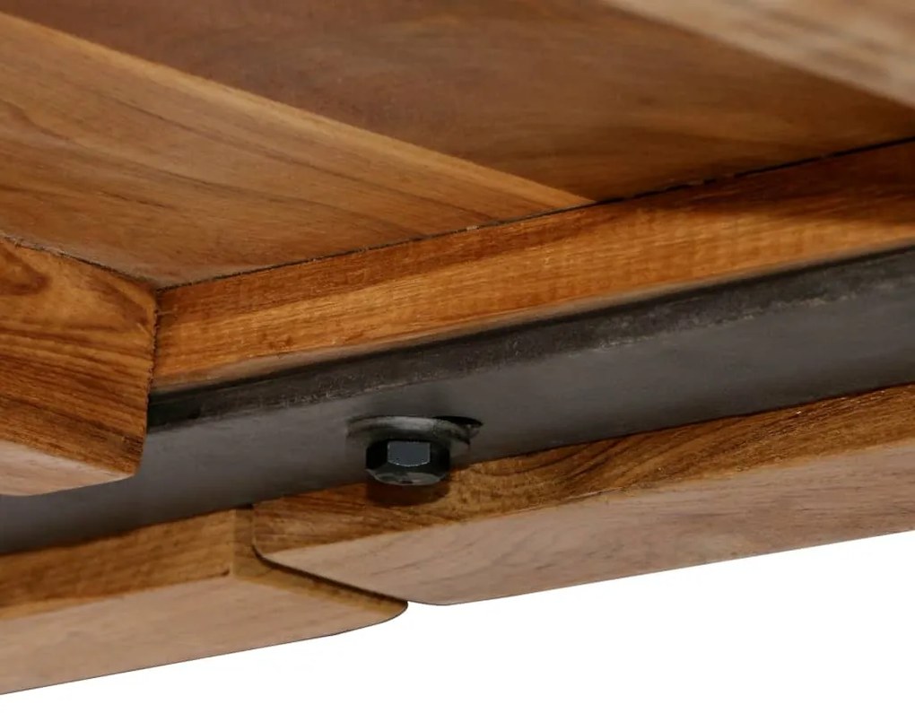 Mesa de bar em madeira de teca recuperada maciça 150x70x106 cm