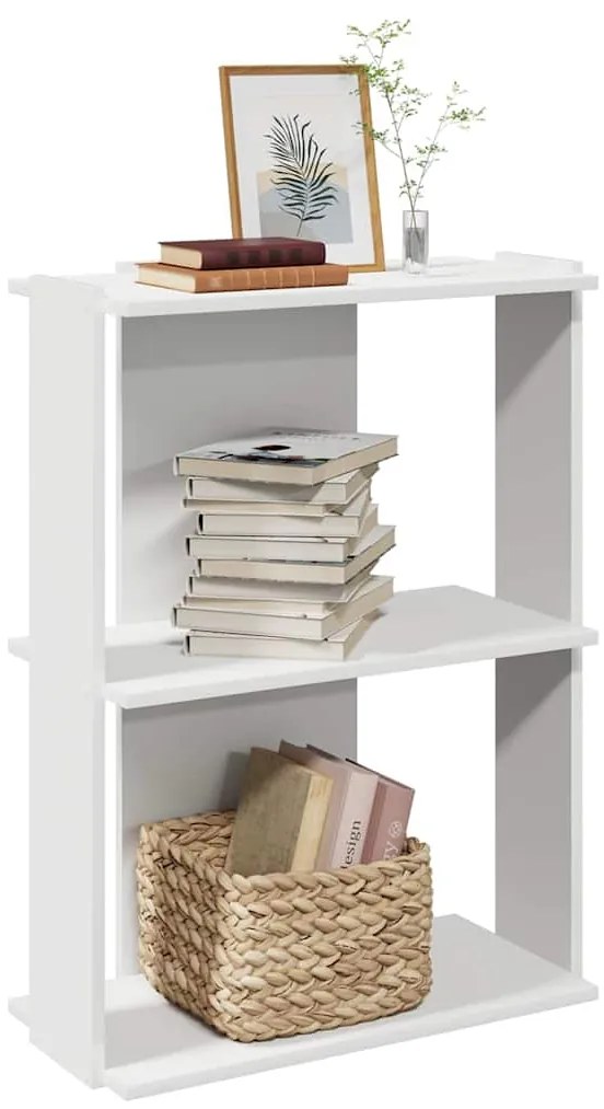 Estante de 3 camadas 60x30x80 cm madeira trabalhada branco