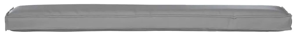 Almofadas para Banco 2 pcs Cinza 200x40x8 cm em Tecido Oxford