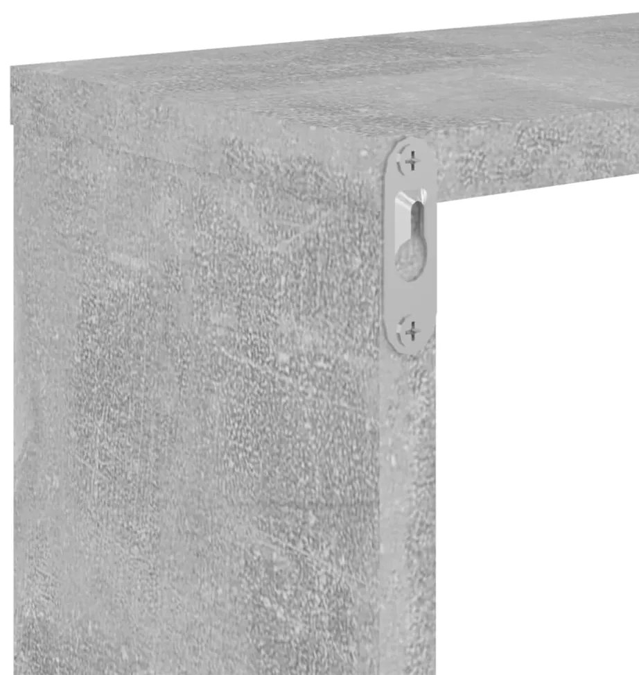 Prateleiras parede forma de cubo 6pcs 26x15x26 cm cinza cimento