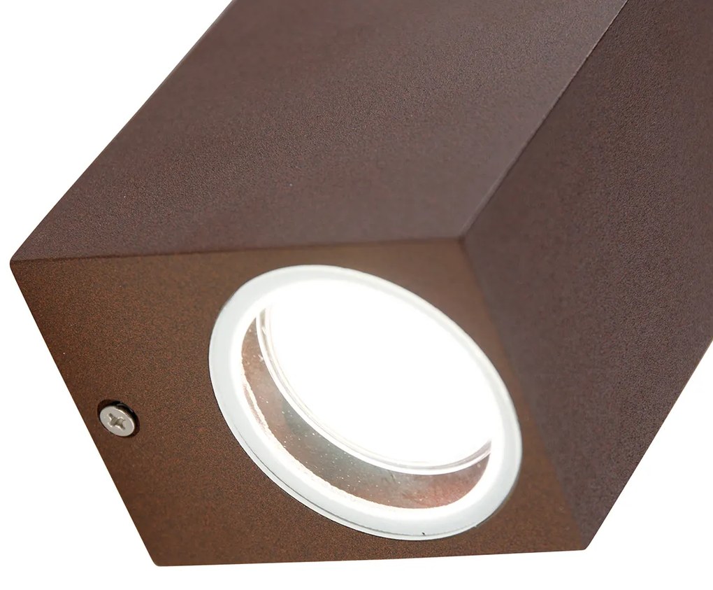 Conjunto de 4 Apliques Marrom Ferrugem 2-luzes IP44 - Baleno I Industrial