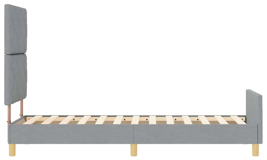 Estrutura de Cama vidaXL Cinzento Claro 80x200 cm Tecido