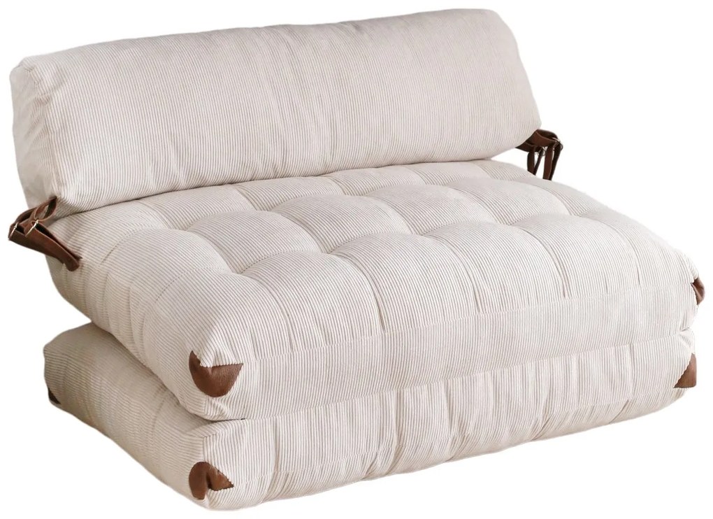 Sofá-Cama 2 Lugares Fold – Branco – 120x79x75 cm
