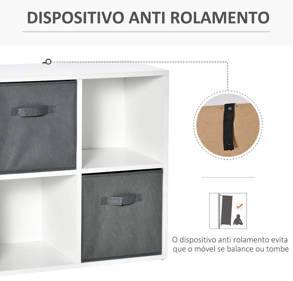 Estante Lelu de 4 Cubos - Design Nórdico
