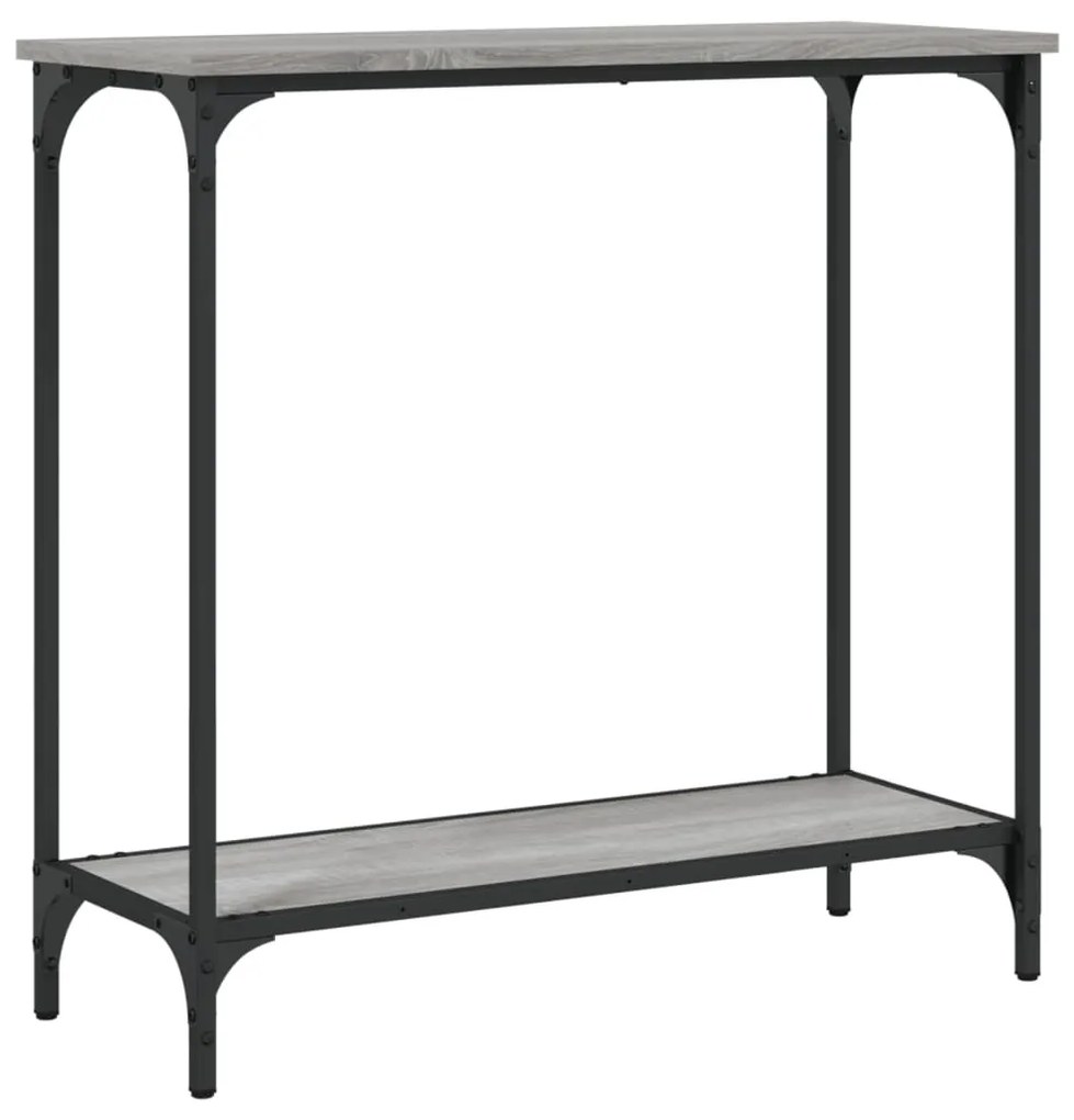 Mesa consola 75x30,5x75 cm derivados de madeira cinzento sonoma