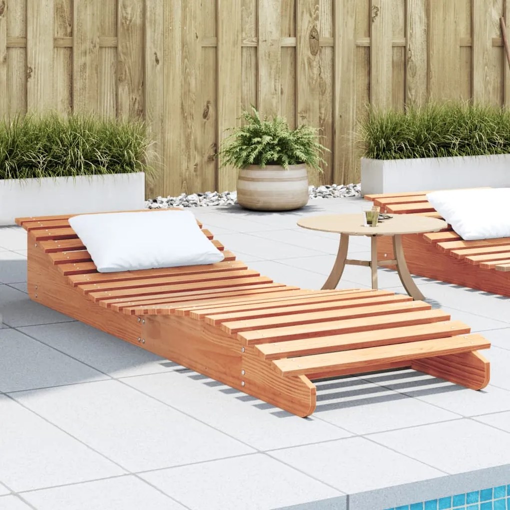 vidaXL Espreguiçadeira 205x60x31,5 cm pinho maciço castanho-mel