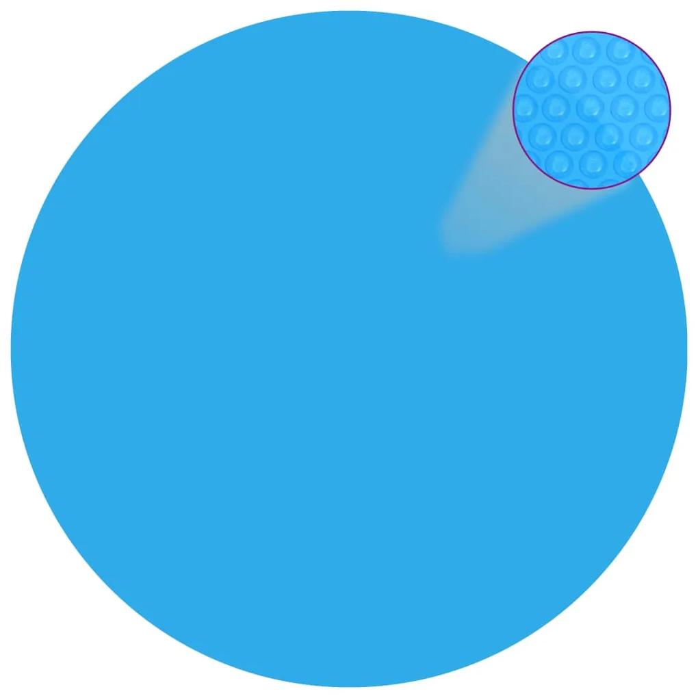 90346 vidaXL Película para piscina PE solar flutuante redondo 455 cm azul