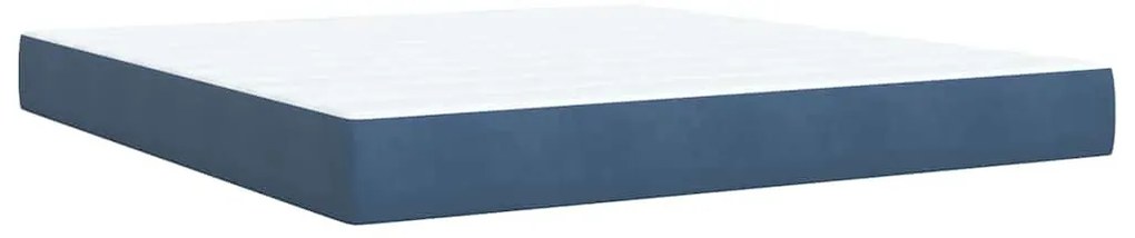 Cama com molas/colchão 180x200 cm veludo azul