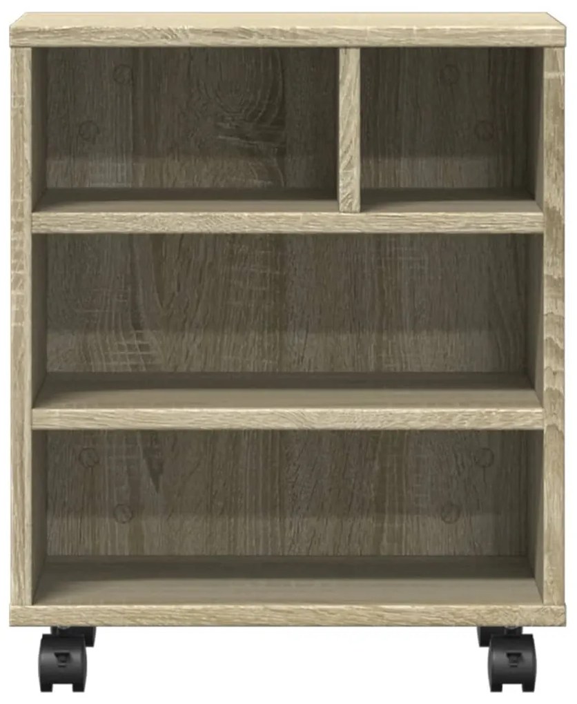 Suporte para impressora com rodas 41x32x48 cm carvalho sonoma
