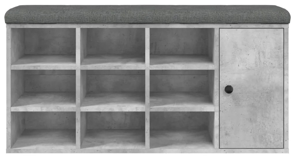 Banco sapateira 102x32x50 cm derivados madeira cinzento cimento