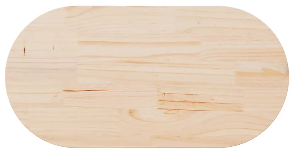 Tampo de mesa oval 110x55x2,5 cm madeira de pinho maciça