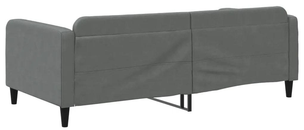 Sofá-cama 100x200 cm tecido cinzento-escuro