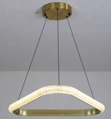 Candeeiro BERKA TR60, de teto, alumínio, dourado, acrílico, led